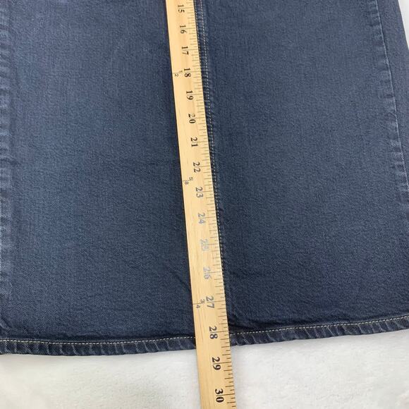 NWT Universal Thread Denim Midi Skirt 00 High Rise Dark Wash 25" Waist Back Slit - Picture 6 of 10